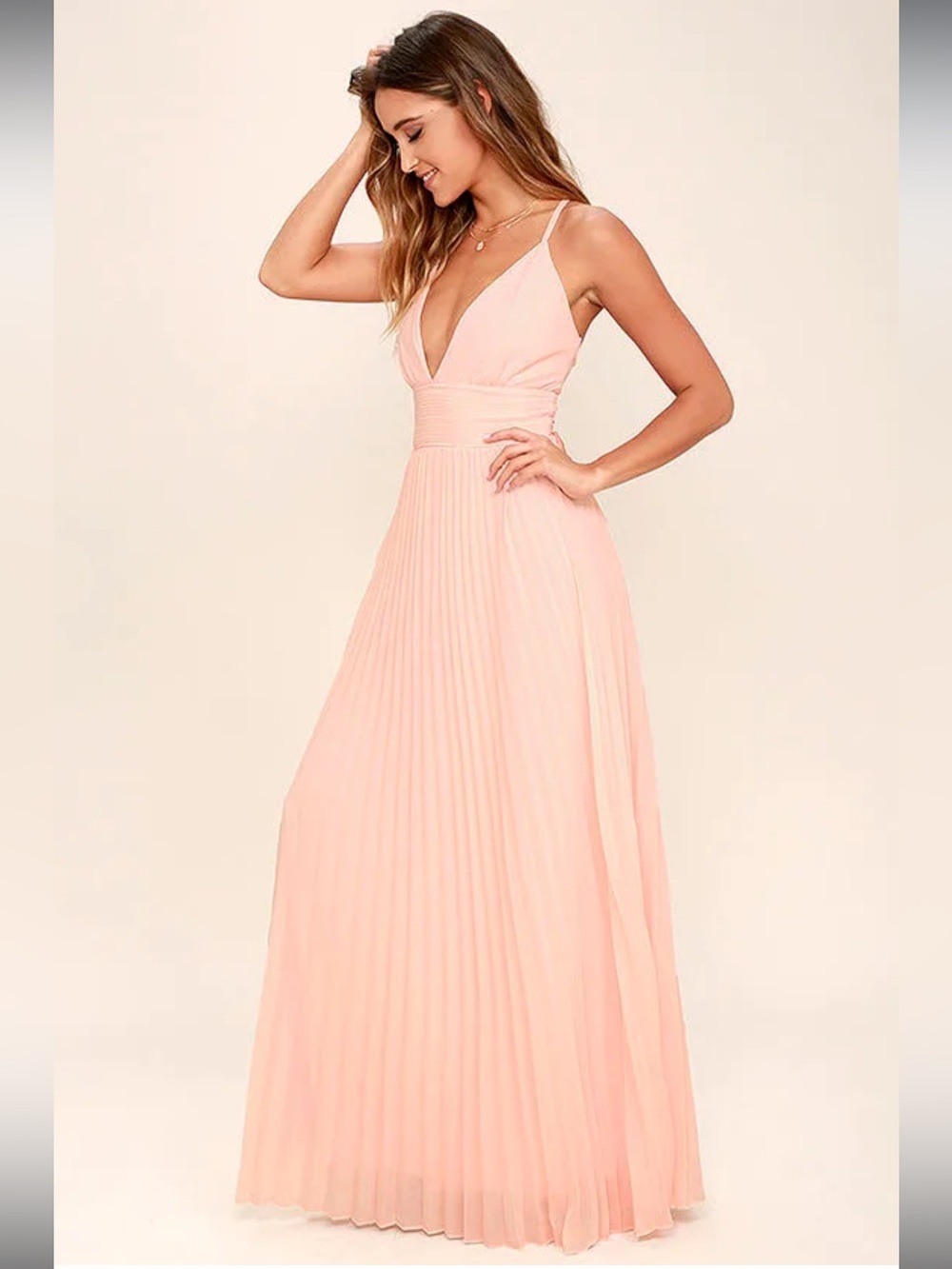 Depths of My Love Peach Maxi Dress